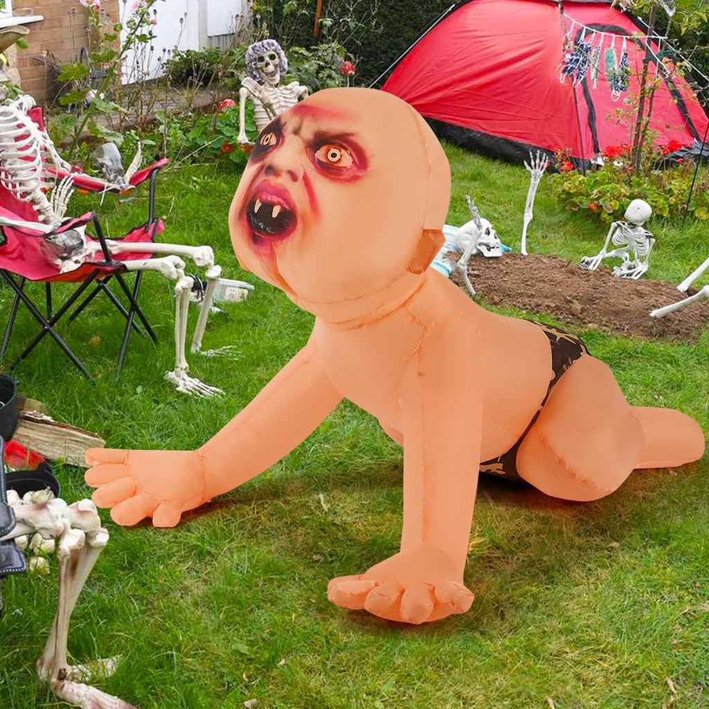 4 FT Inflatable Zombie with Built-in LEDs H222