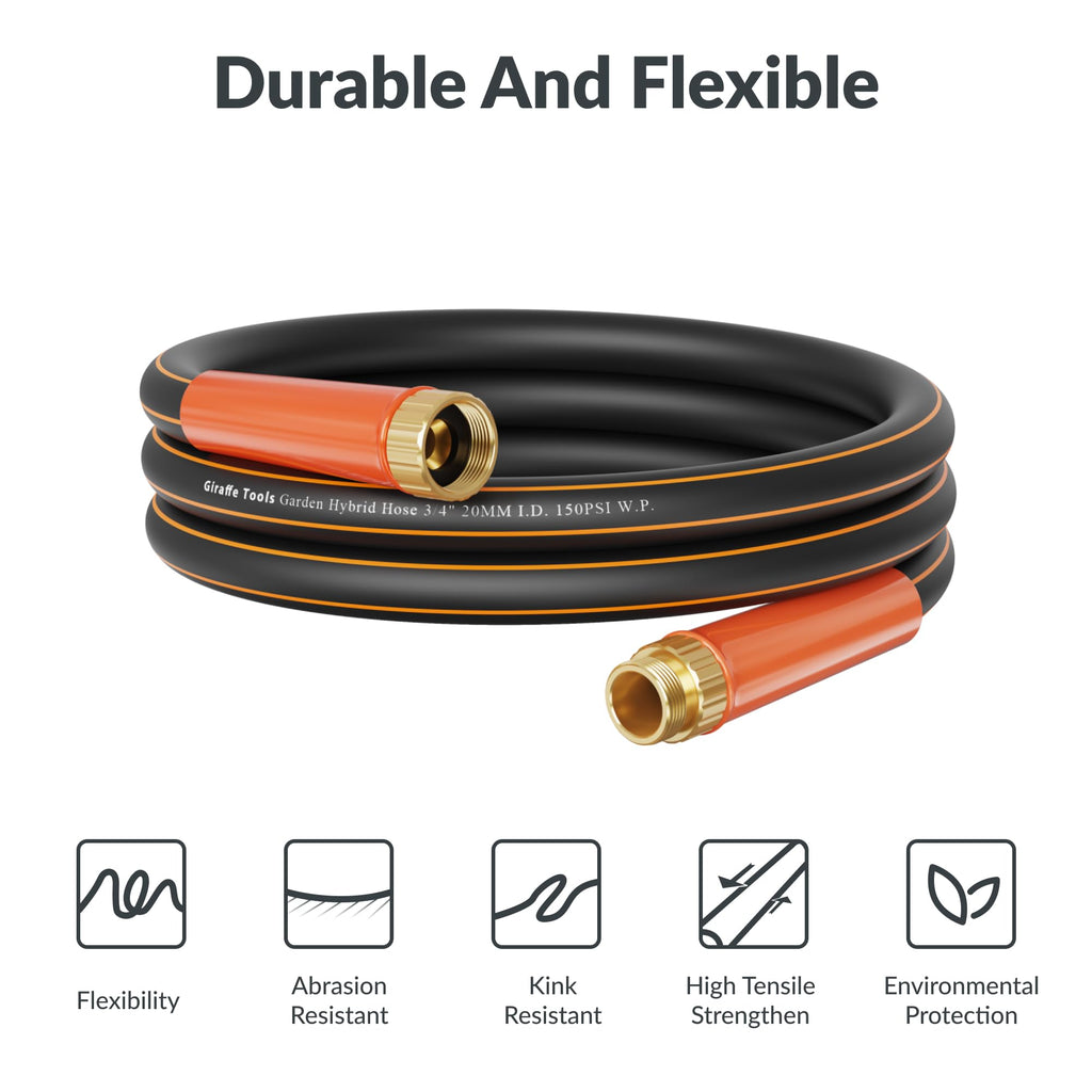Garden Hose 25ft x 3/4" Heavy Duty Hybrid Lightweight N39402