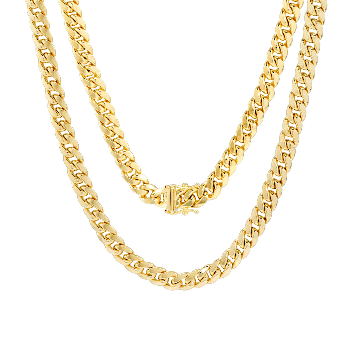 10k Yellow Gold Cuban Link Chain Necklace C700