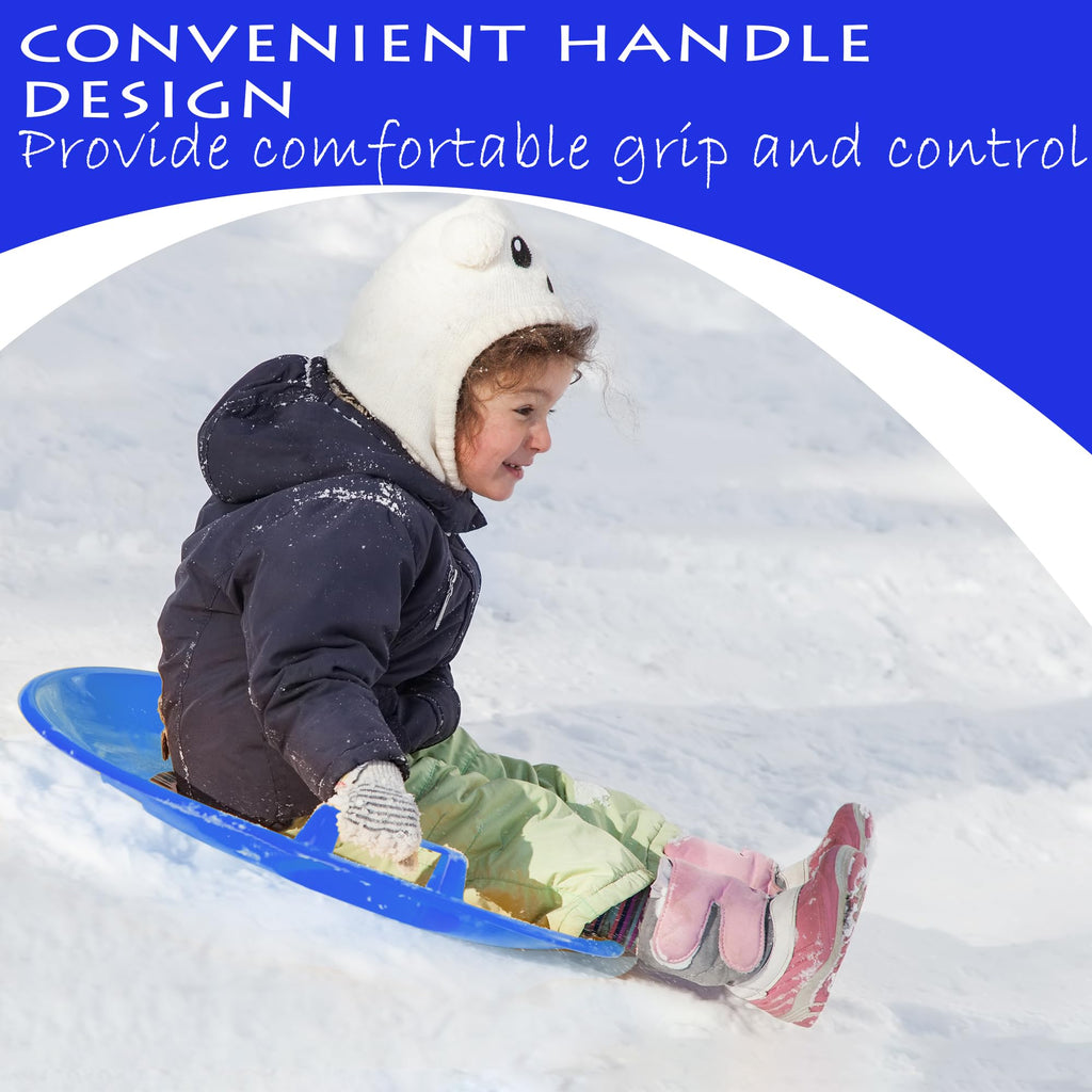 Heavy-Duty Plastic Snow Sled with Handles U778398