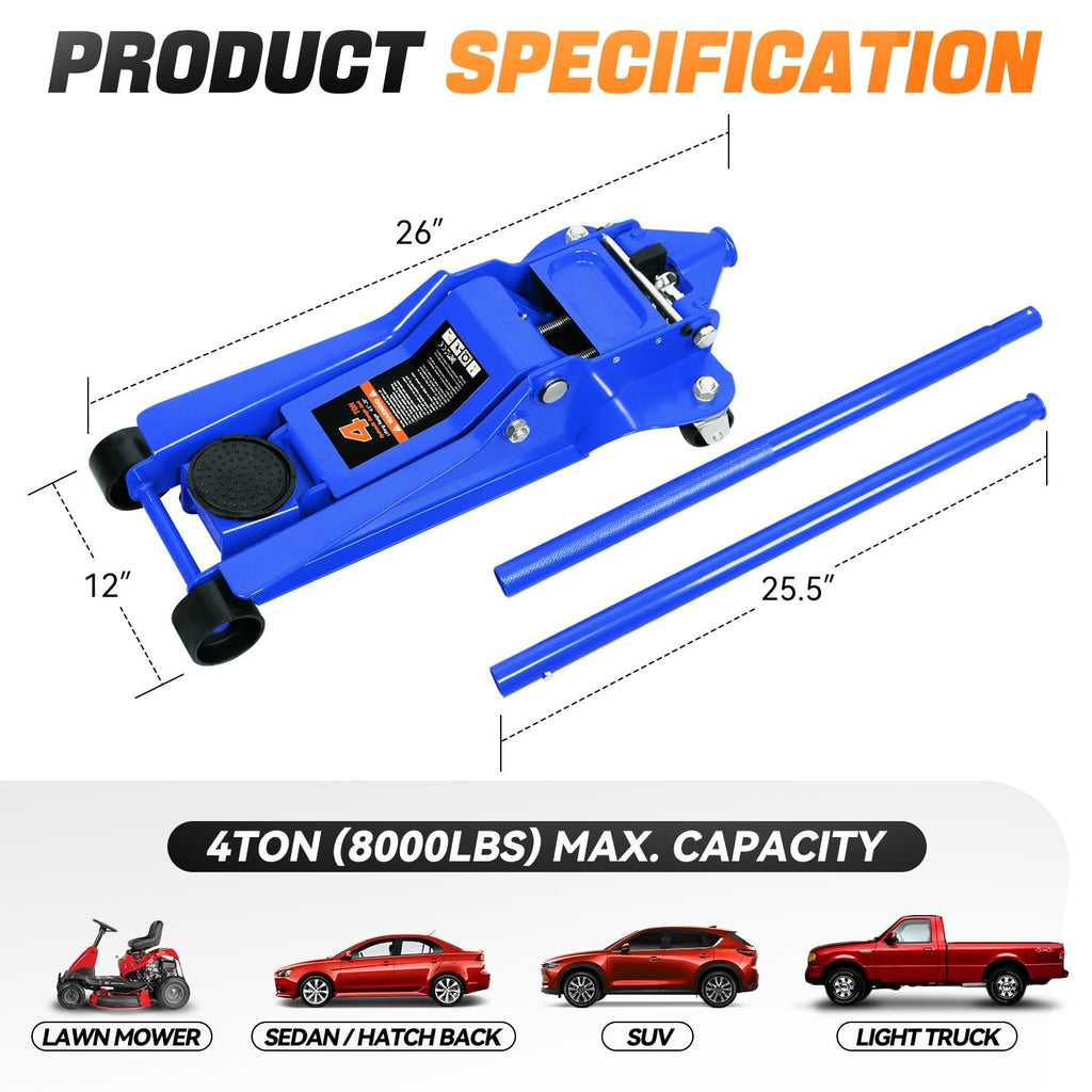 4 Ton Low Profile Floor Jack P3676