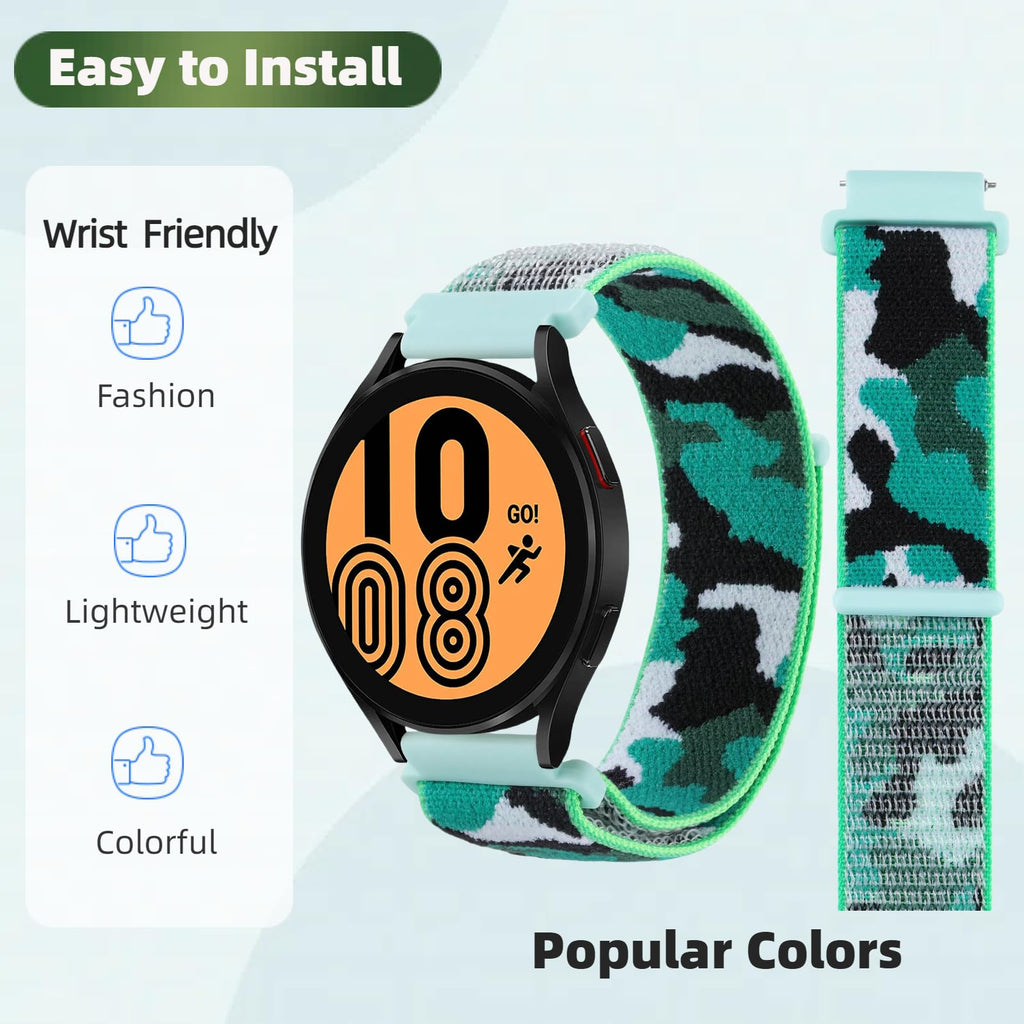 3 Pack 20mm Nylon Sport Loop Band Camouflage C8627