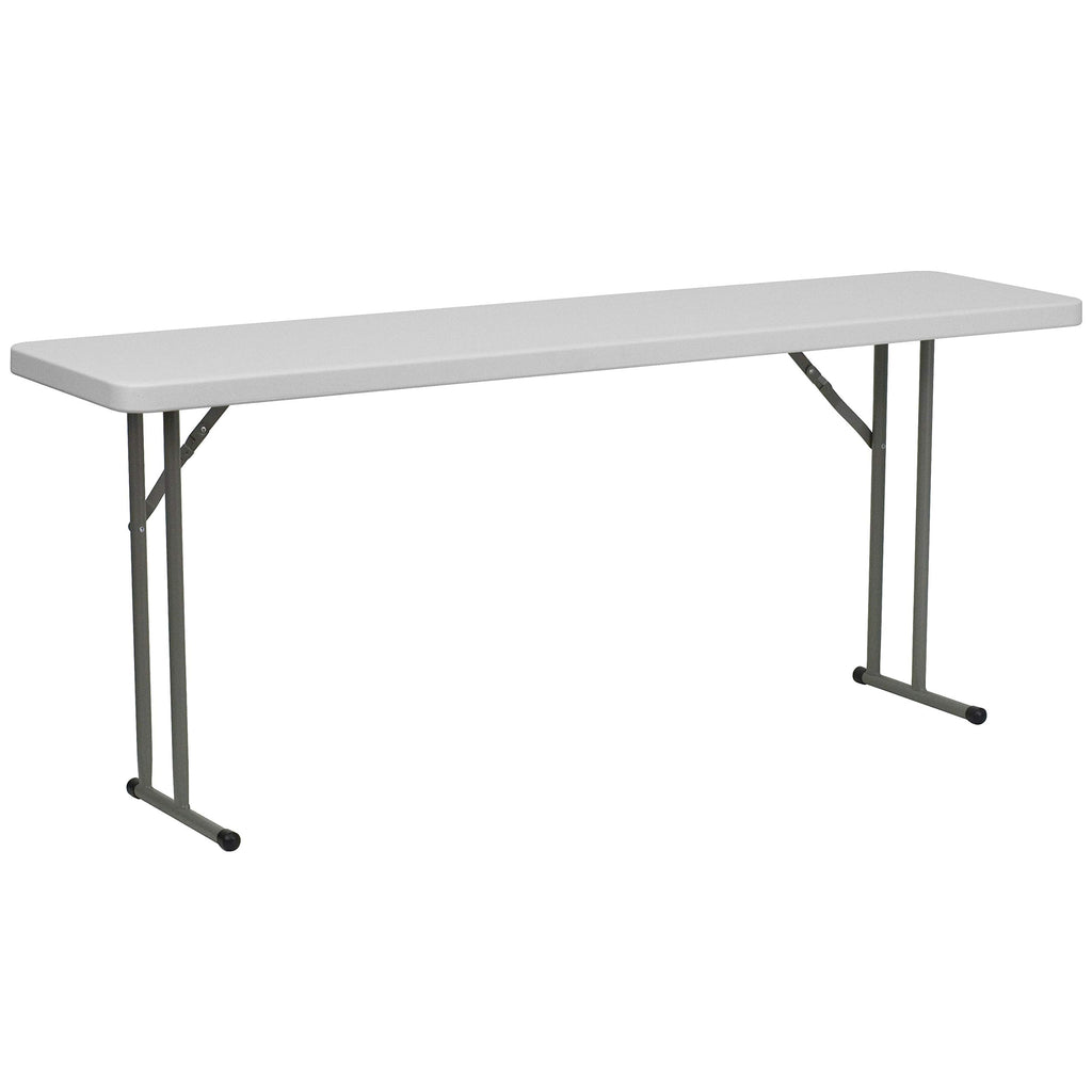 4 Pack 6-Foot Granite White Plastic Folding Training Table I98074