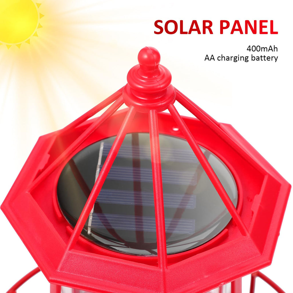 Solar Powered Rotating Lighthouse Garden Light H70898
