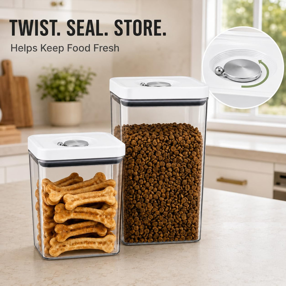 Dog and Cat Food Storage Containers 2-Pack R442