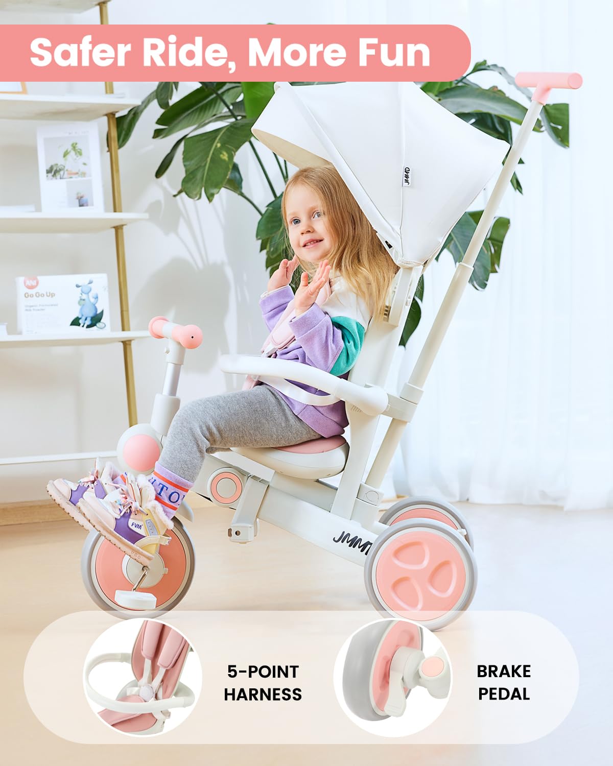 7-in-1 Foldable Toddler Tricycle V3124