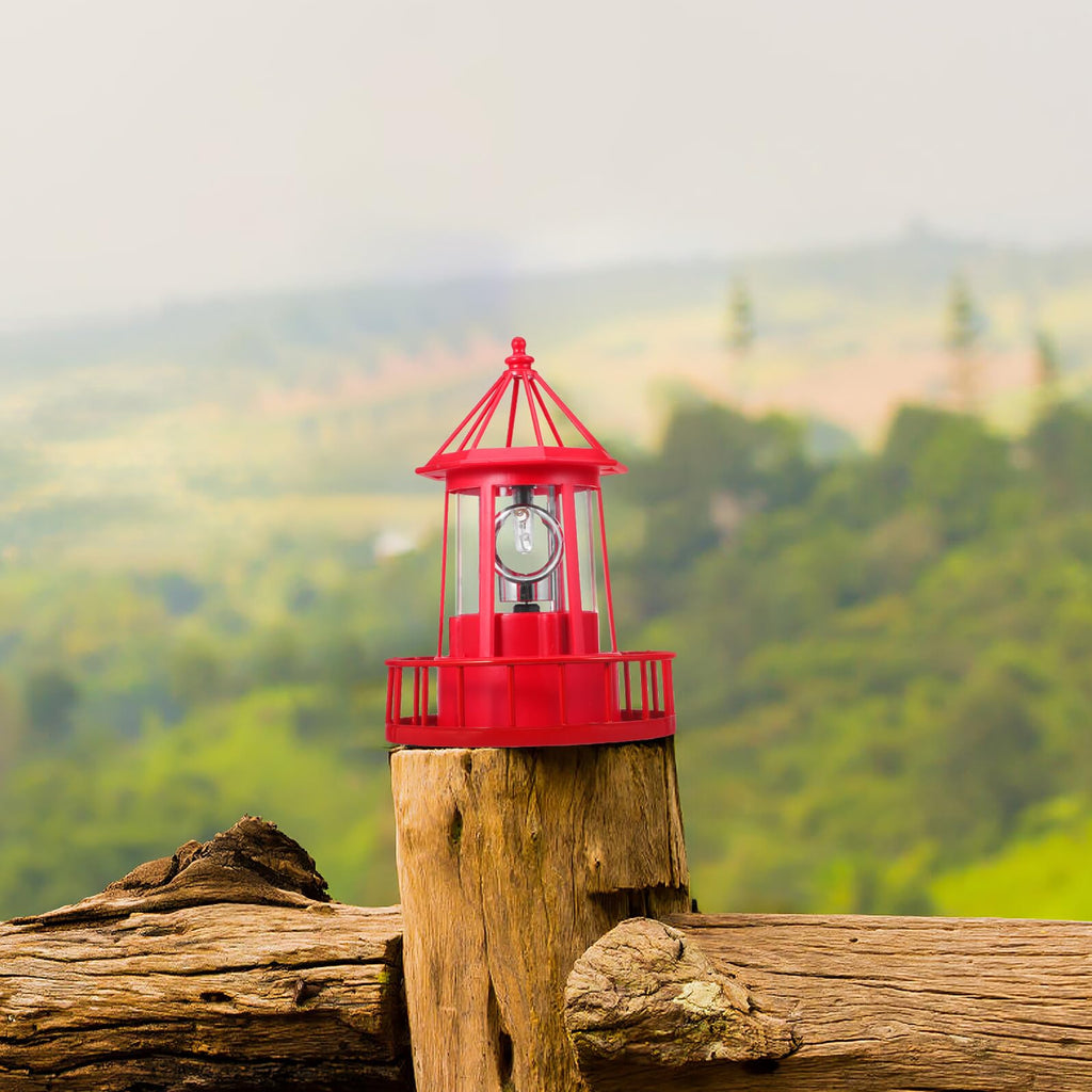 Solar Powered Rotating Lighthouse Garden Light H70898