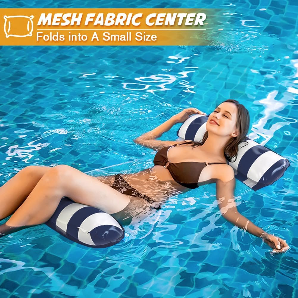 Inflatable Pool Float Hammock with Headrest & Footrest A8219