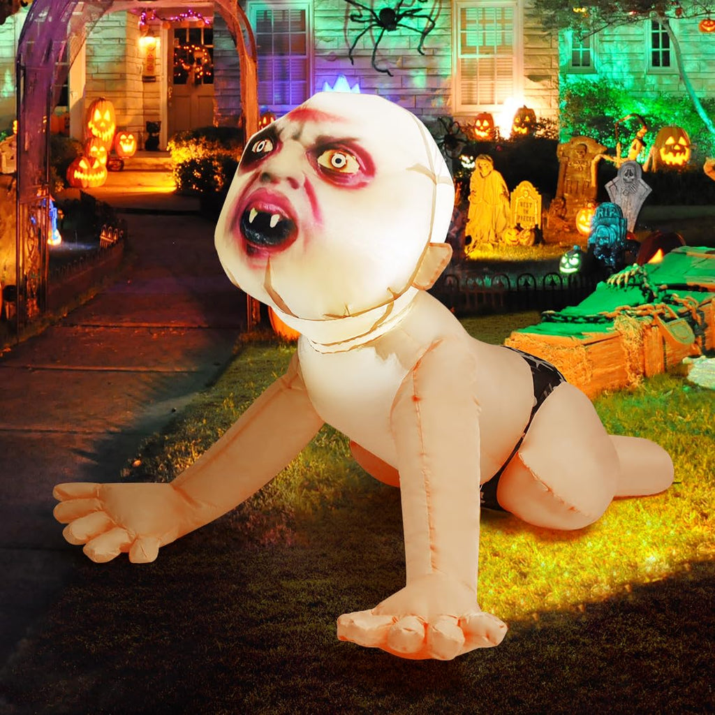 4 FT Inflatable Zombie with Built-in LEDs H222