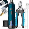 Super Quiet Dog Nail Grinder & Clippers Kit with 2 LED Lights I402