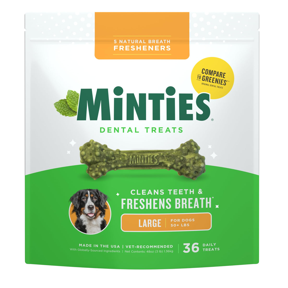 Mint Dental Chews for Dogs 36 Ct G550