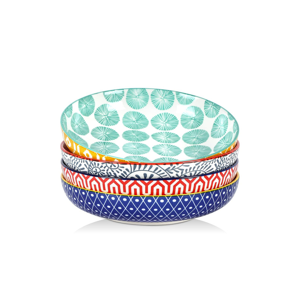 Ceramic Pasta Bowls Set of 4, 34 OZ I962