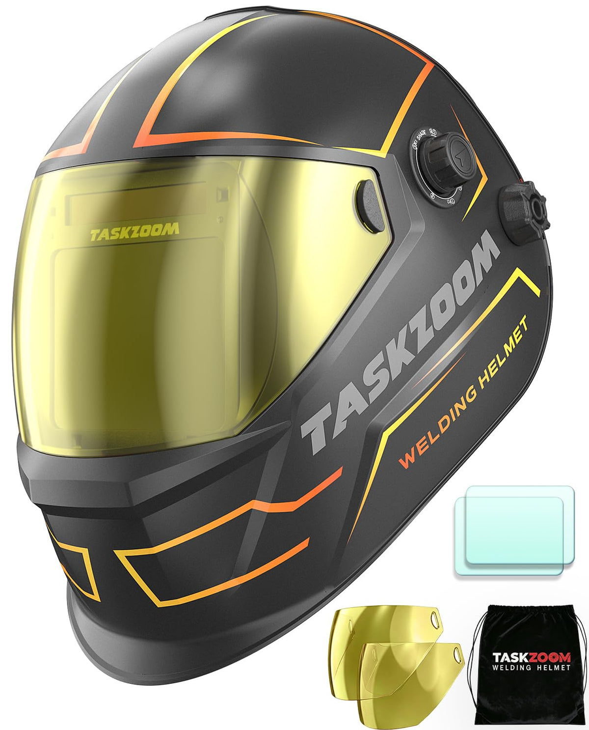 Auto Darkening Welding Helmet True Color Large View 4 Arc Sensors C864