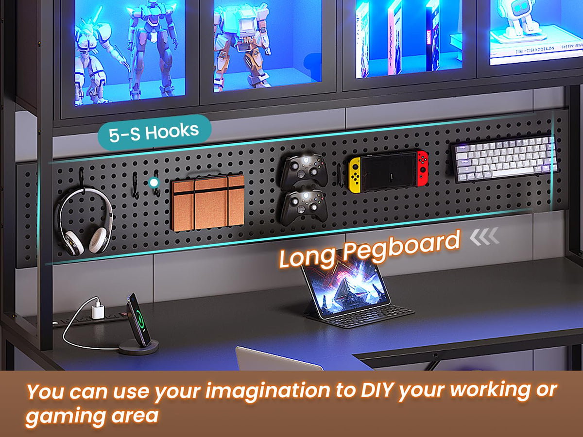 L Shaped Gaming Corner Desk with Drawers R780454
