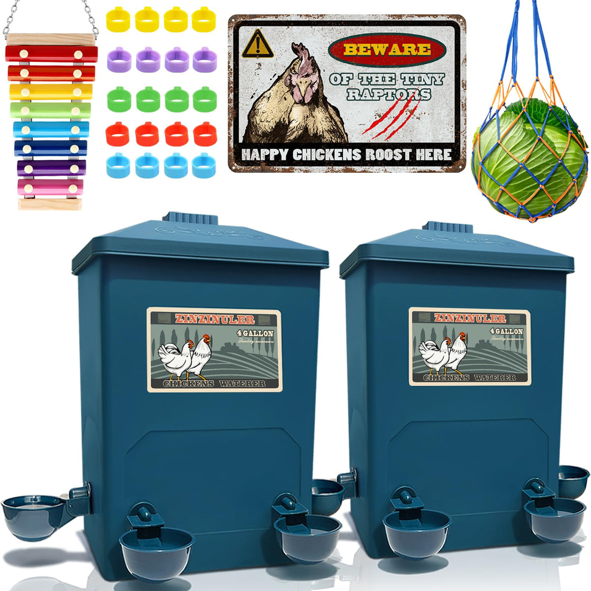 6 Gallon Chicken Waterer 2-Pack A797123