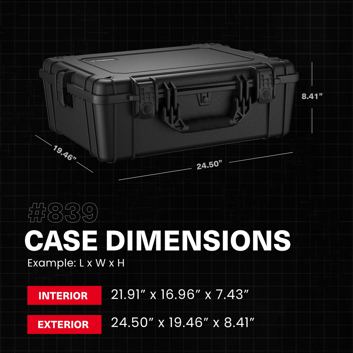 25" Waterproof Hard Case H414733