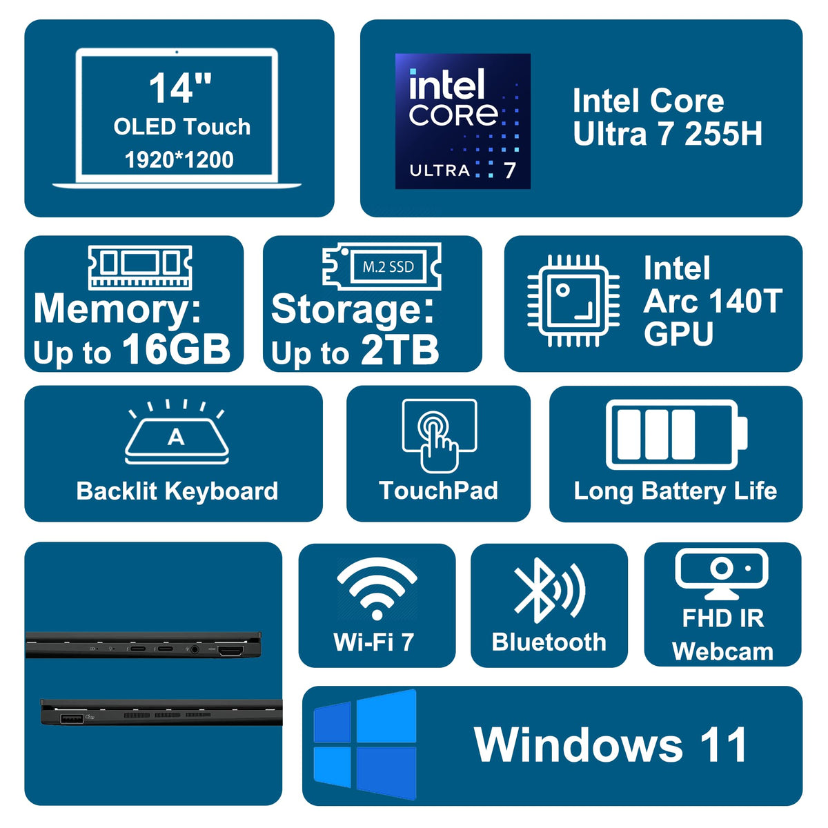 14" WUXGA OLED Touch Laptop 16GB RAM 512GB SSD S508678