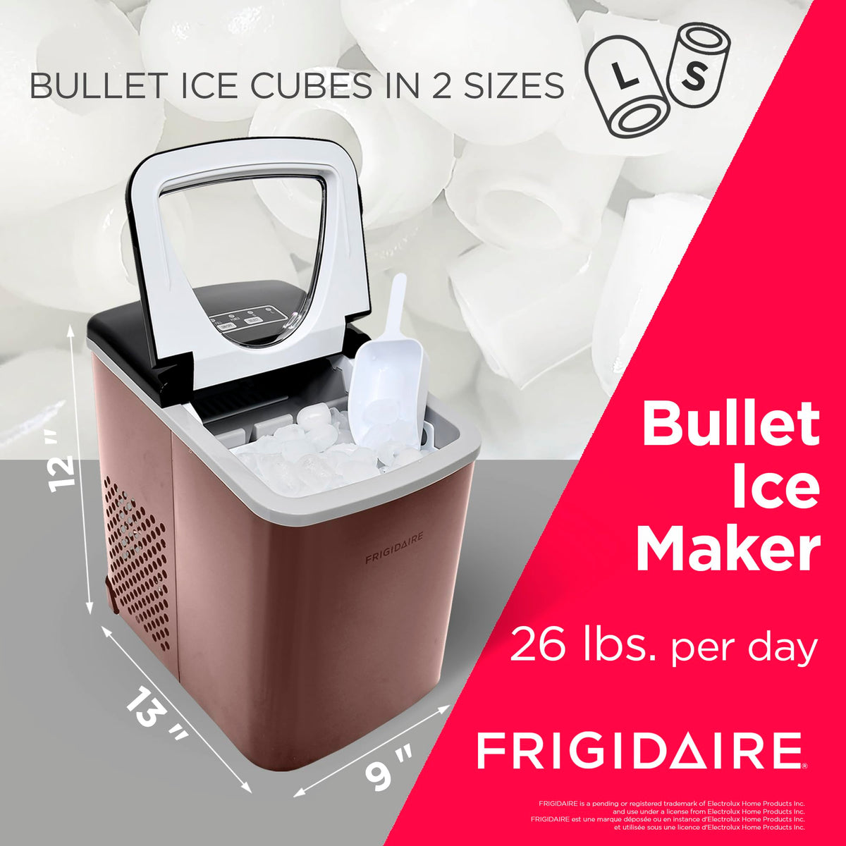Stainless Steel Countertop Ice Maker Machine with 26 lb Capacity S48979