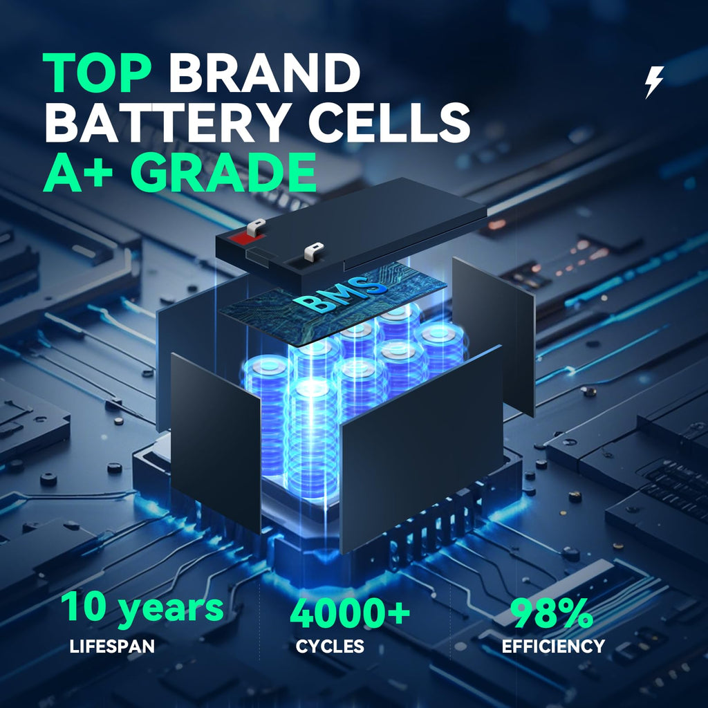 12V 100Ah LiFePO4 Battery 2 Pack J876