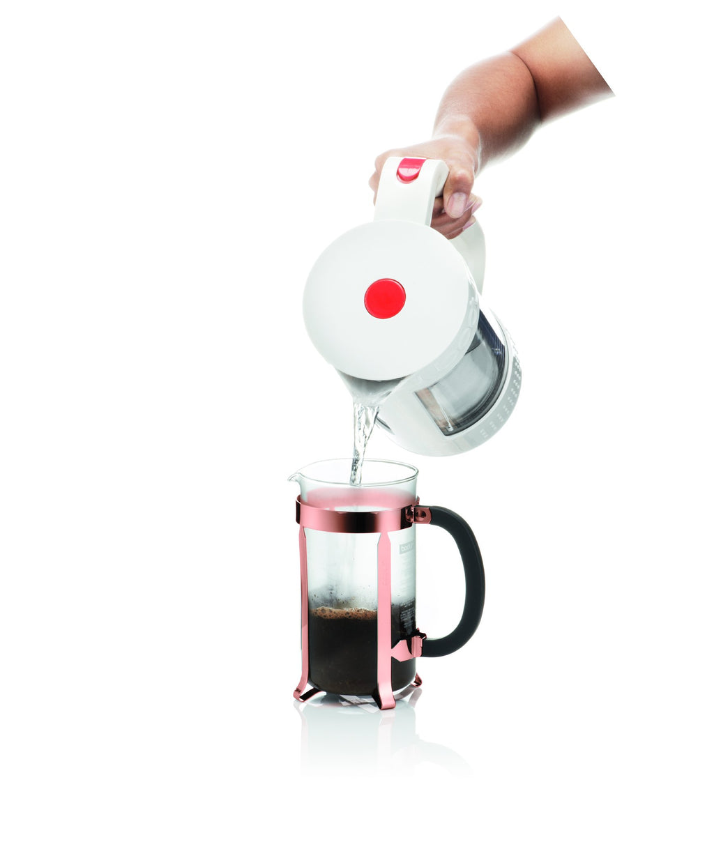 8 Cup French Press Coffee Maker and 2 Piece Glass Set E43259