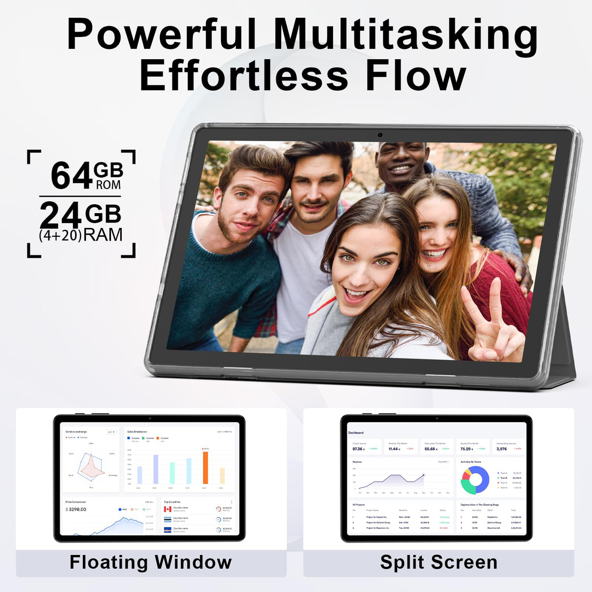 10 Inch Octa-Core Tablet with Keyboard Case Mouse Stylus G2474
