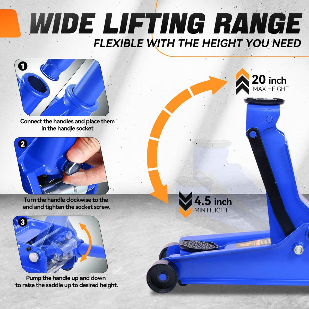 4 Ton Low Profile Floor Jack P3676