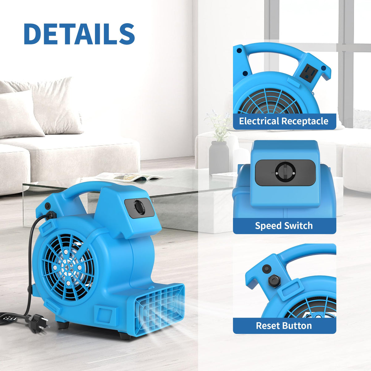 500 CFM High Velocity Floor Dryer L638050
