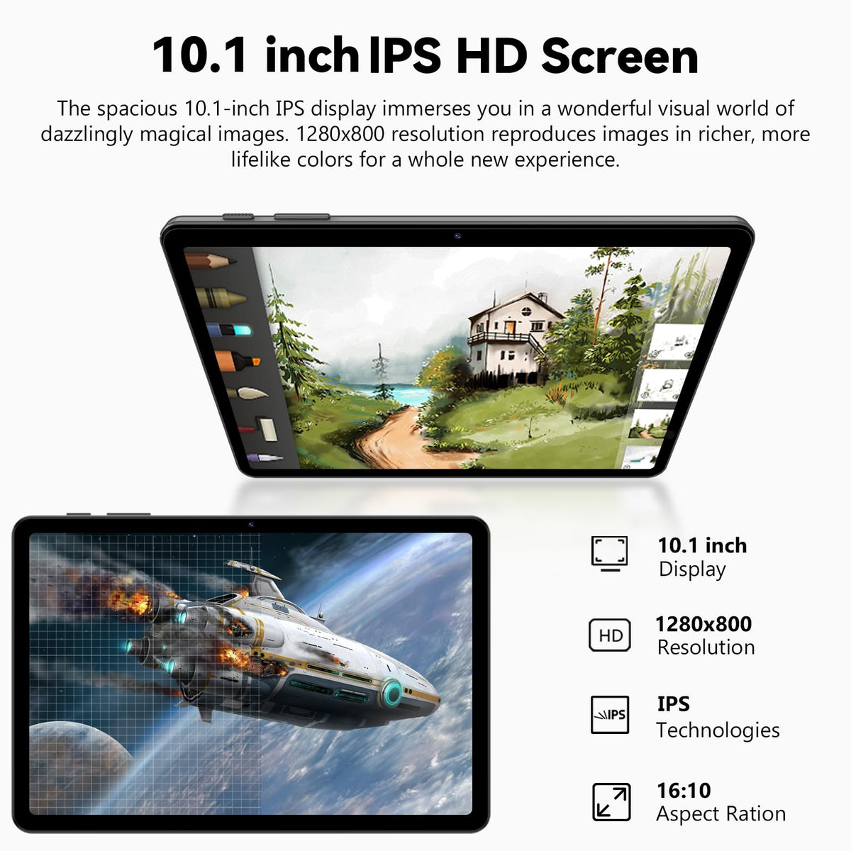10 Inch Octa-Core Tablet with Keyboard Case Mouse Stylus G2474