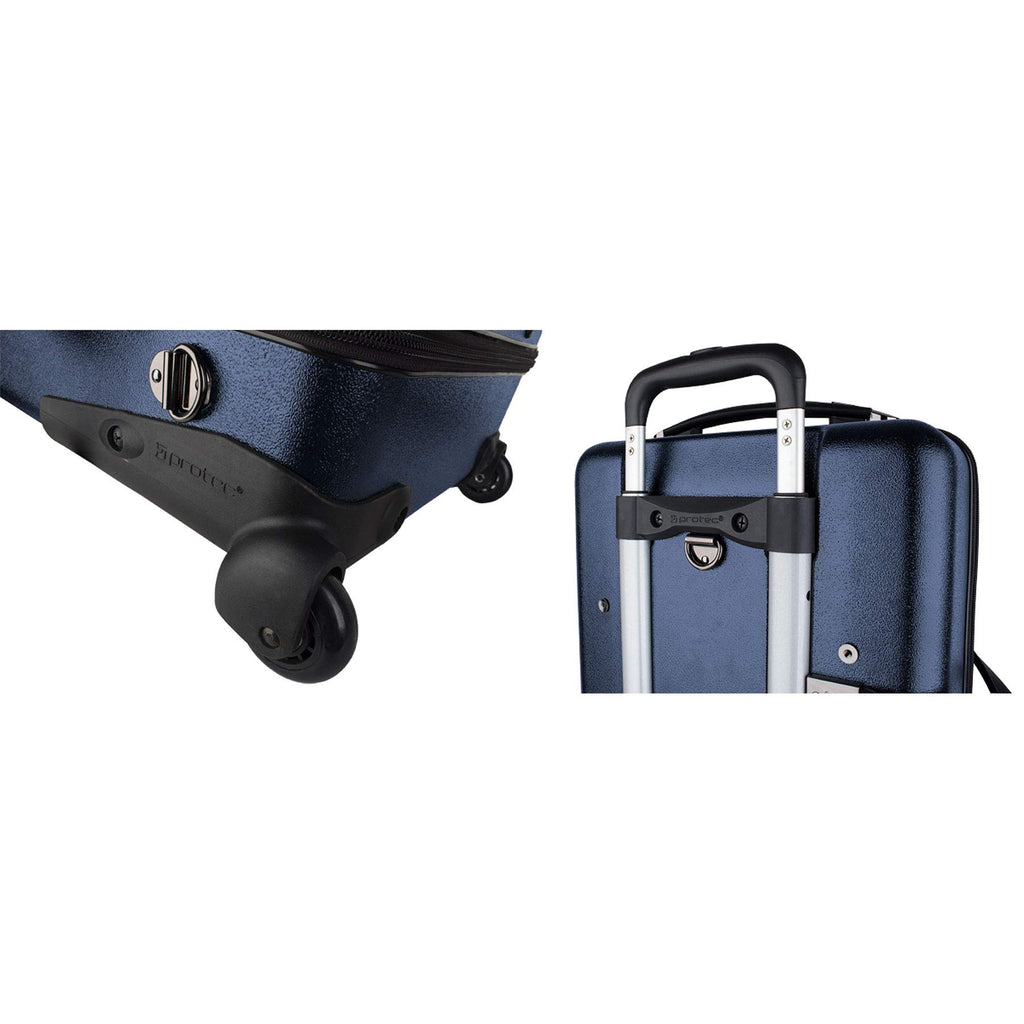 Blue Triple Trumpet Case with Wheels B812946