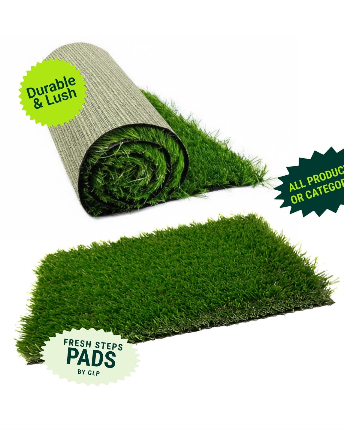 Artificial Grass Dog Potty Grass Pad Replacement 4-Pack 20x25” Reusable O1700