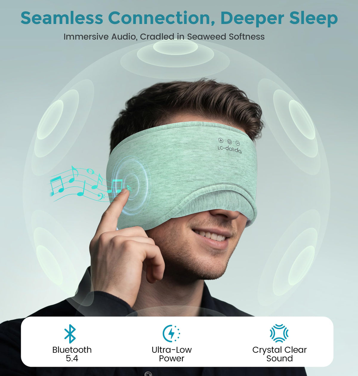 Sleep Mask Bluetooth Wireless Music Eye Mask F30434
