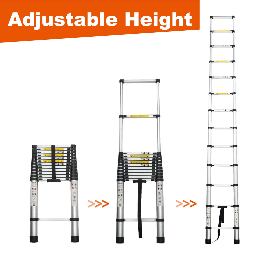 16.5FT Aluminum Telescoping Ladder, 300LB Capacity J96420