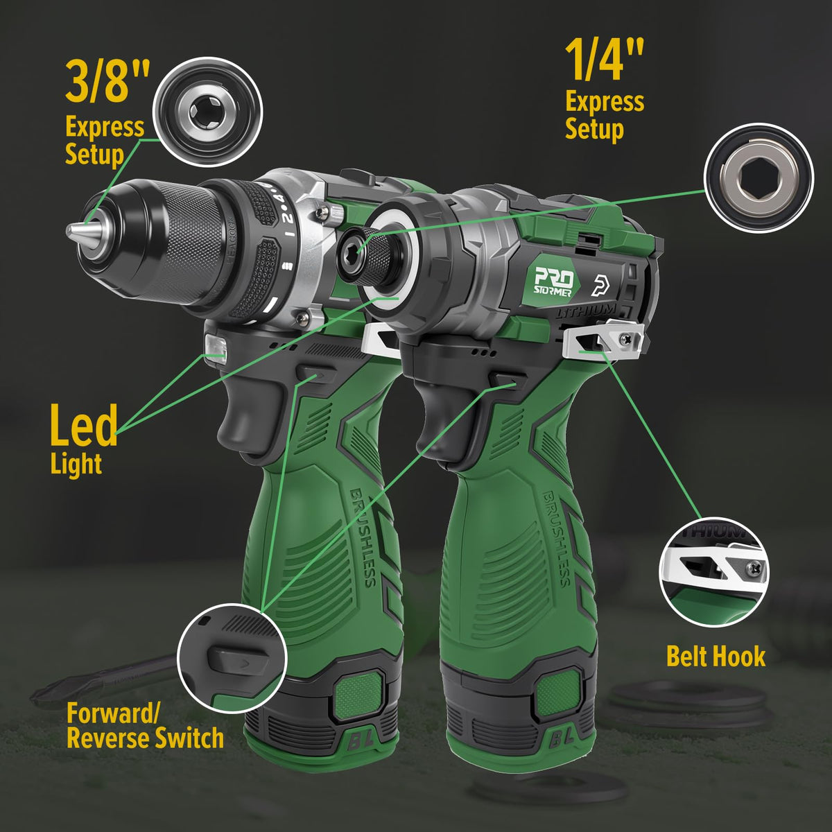 Cordless Drill & Impact Driver Set P306637