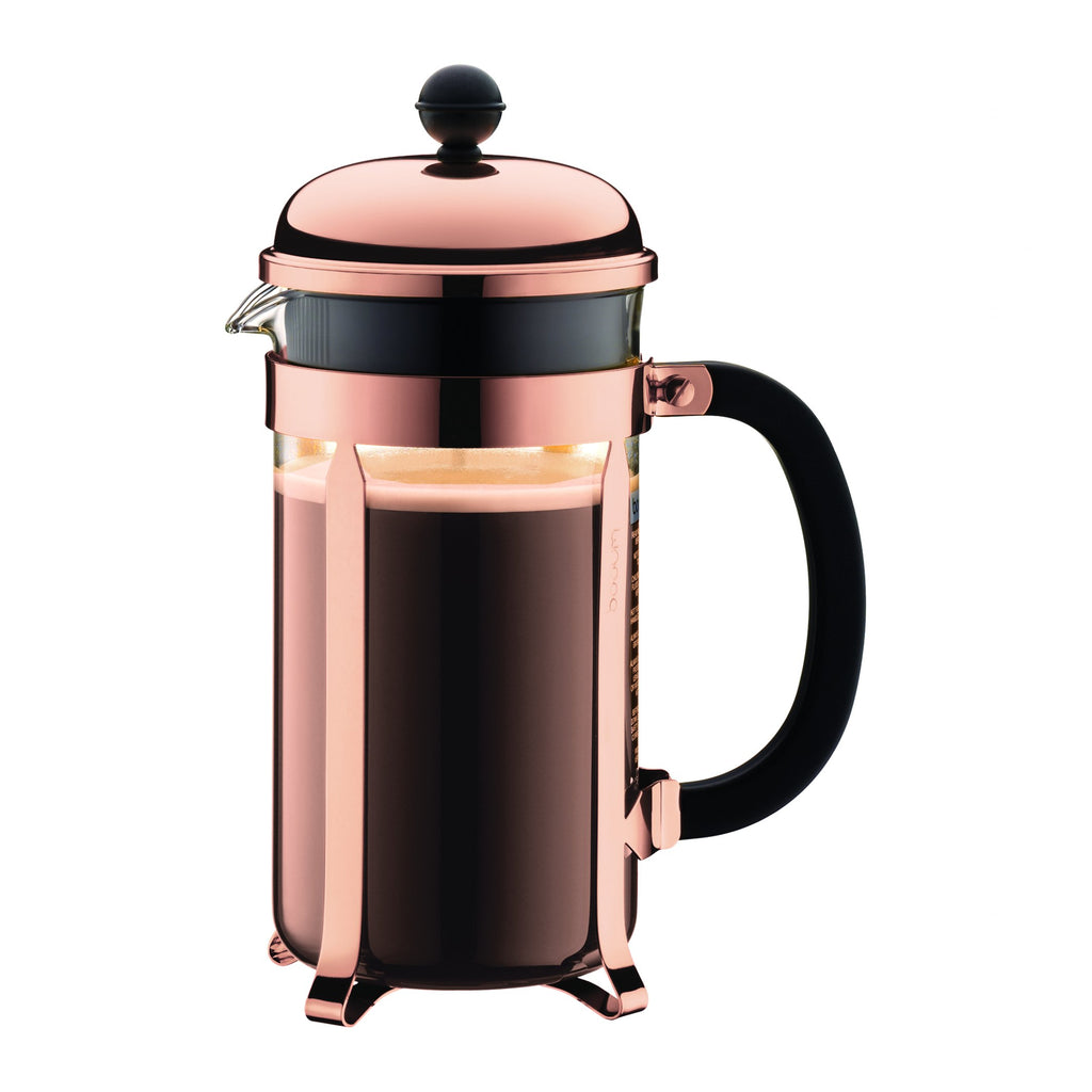 8 Cup French Press Coffee Maker and 2 Piece Glass Set E43259