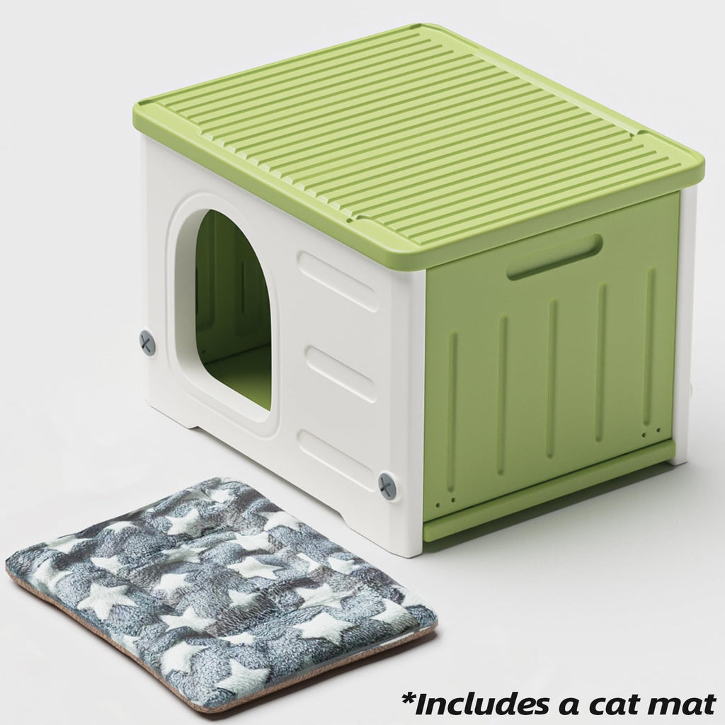 Plastic Stackable Weatherproof Elevated Cat House N738