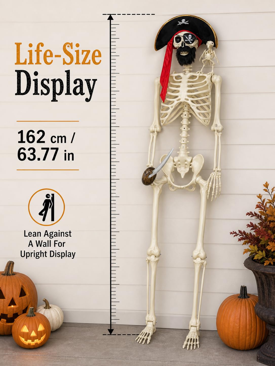 5.4 Ft Halloween Skeleton Decoration A40333