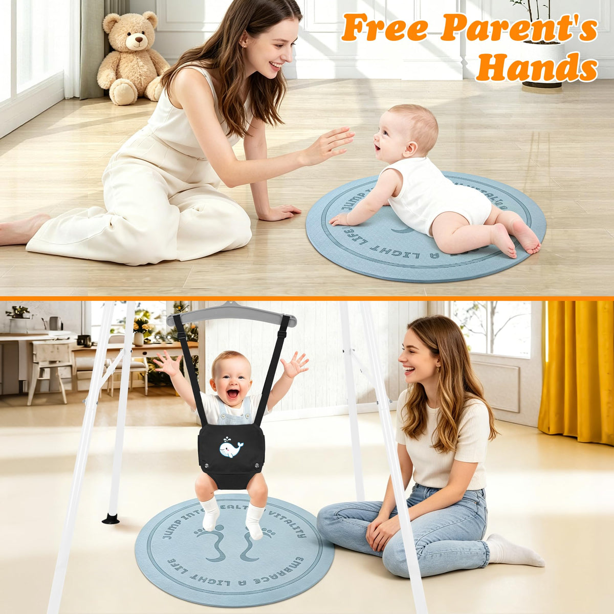 Foldable Baby Jumpers and Bouncers with Yoga Mat R8540