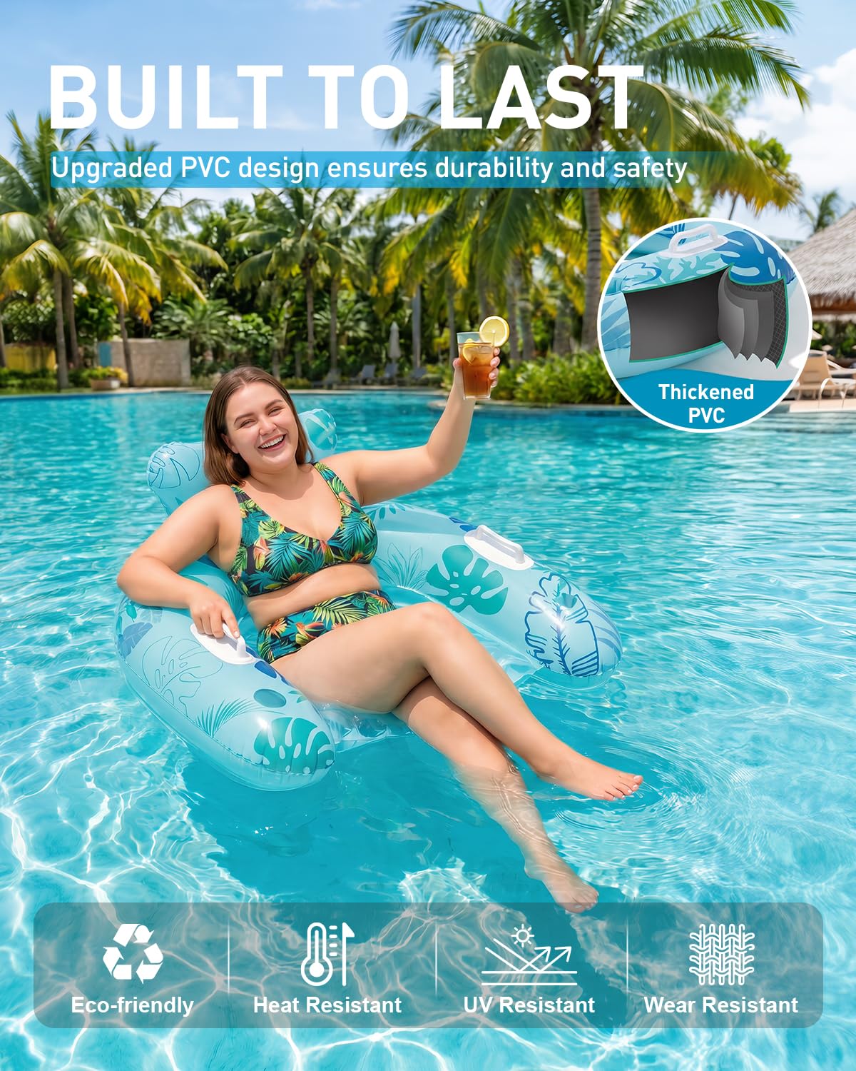 Inflatable Pool Floats with Cup Holders R906