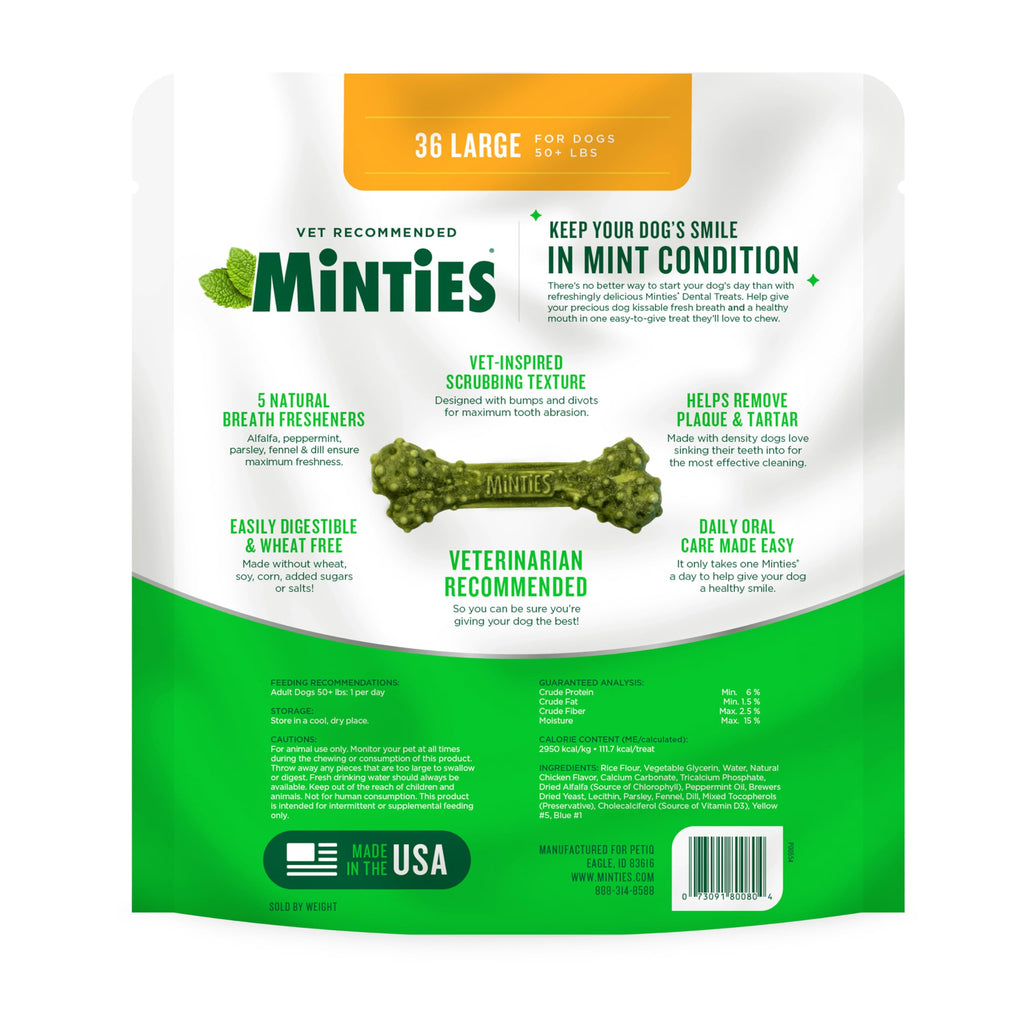 Mint Dental Chews for Dogs 36 Ct G550