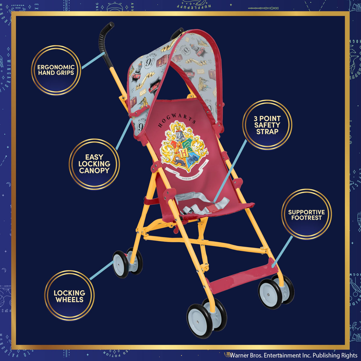Lightweight Foldable Umbrella Stroller with 3-Point Harness N922