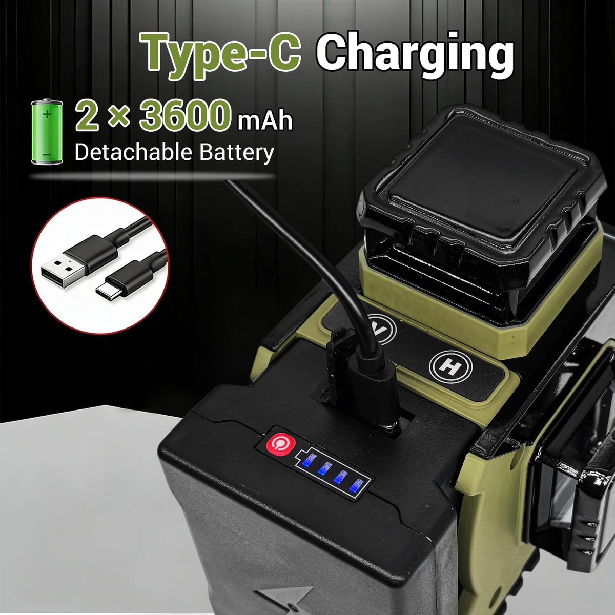 360 Self Leveling Green Laser Level with Magnetic Stand W332735