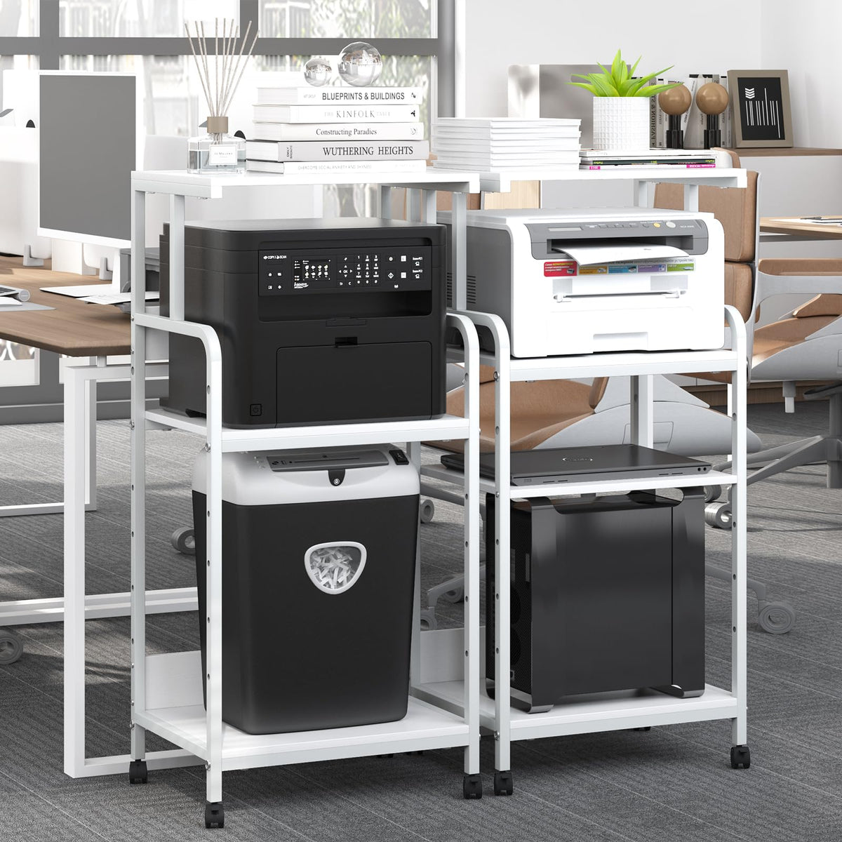 4-Tier Printer Stand with Storage Shelf H435