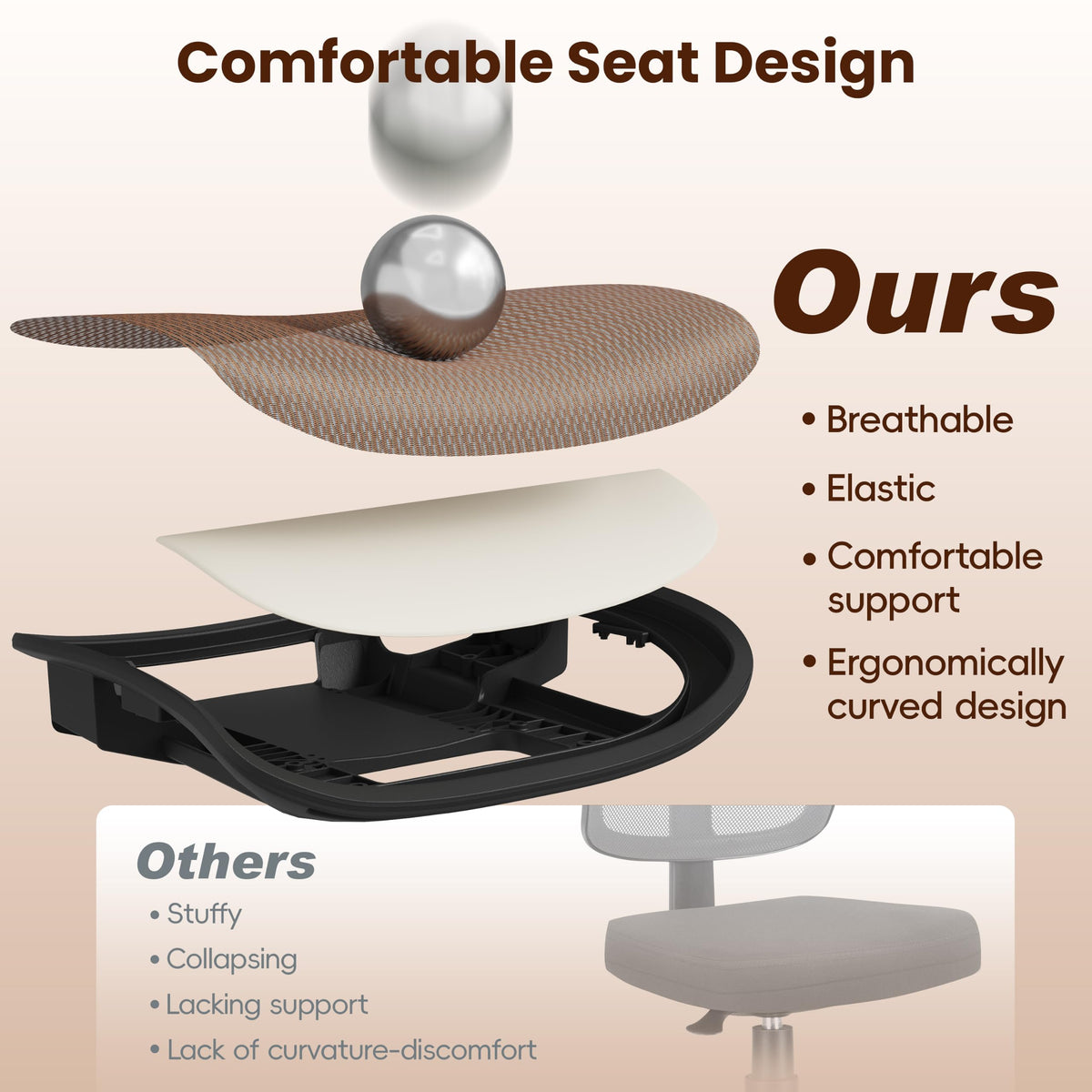Ergonomic Mesh Office Chair with Adjustable Lumbar Support C18788