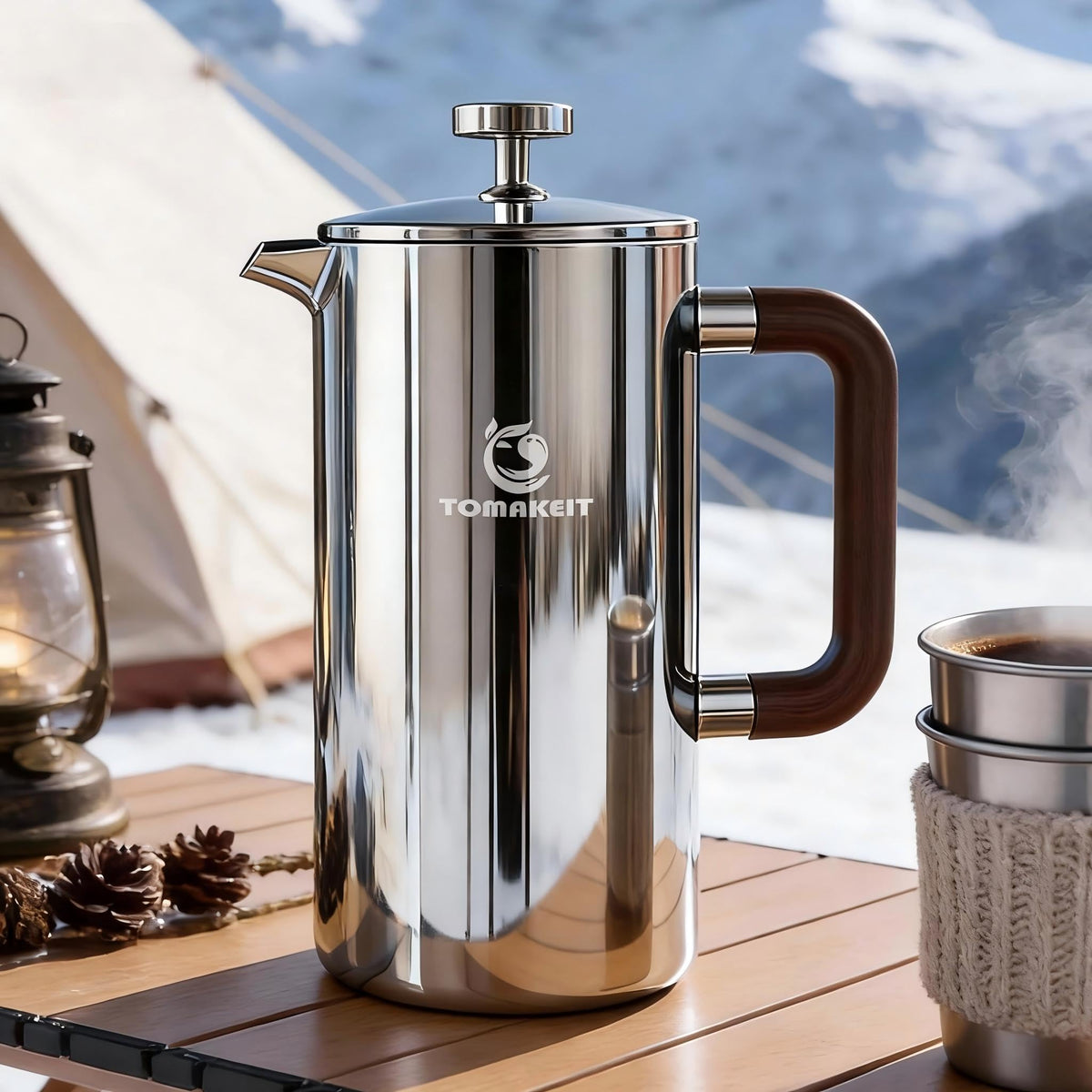1L Stainless Steel French Press Coffee Maker R126