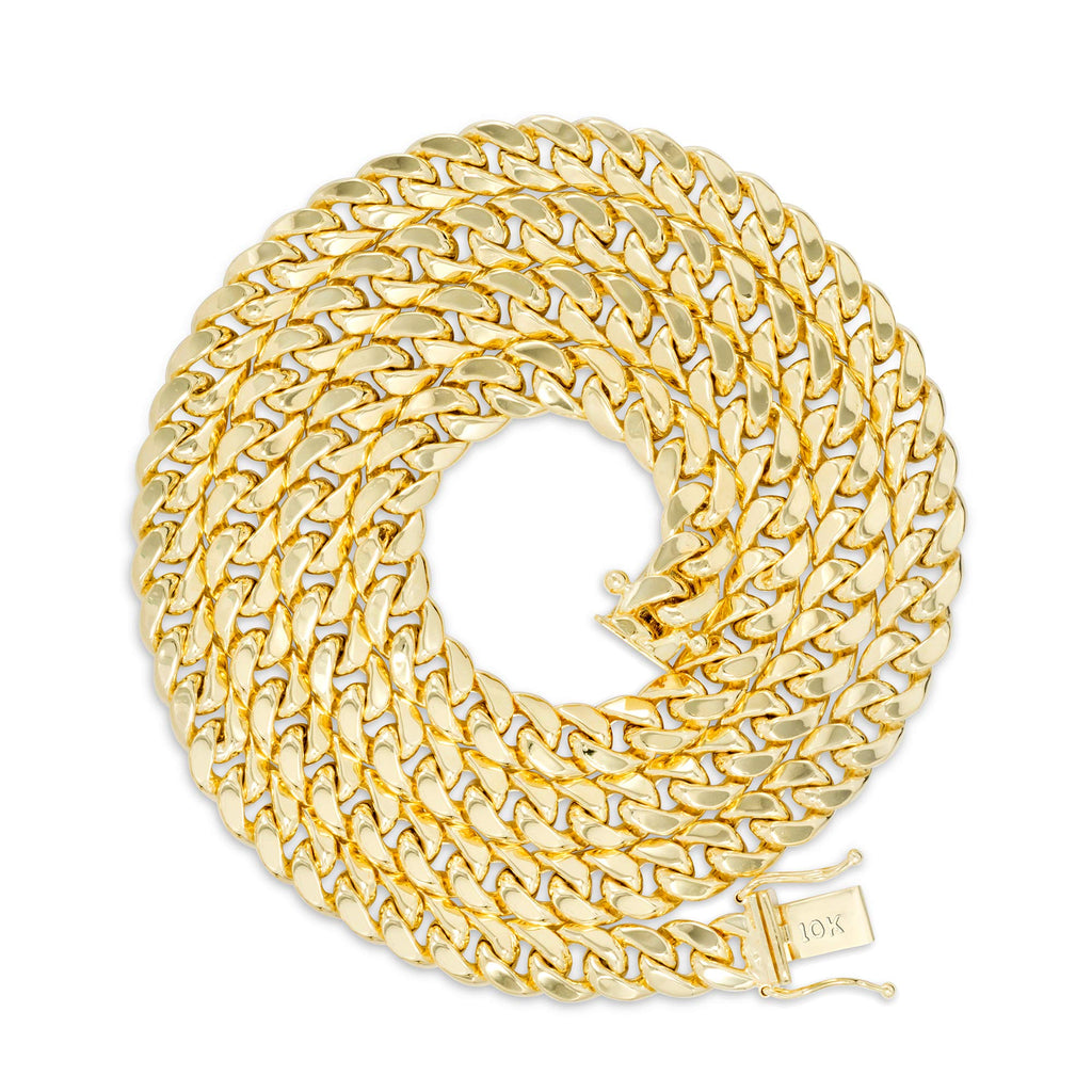 10k Yellow Gold Cuban Link Chain Necklace C700