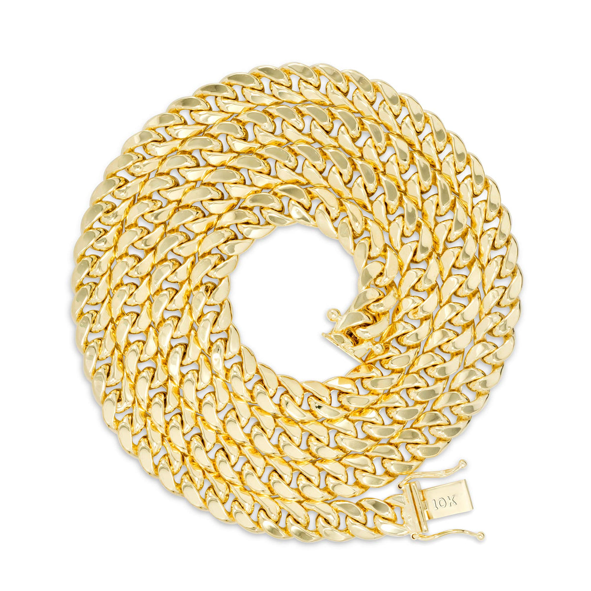 10k Yellow Gold Cuban Link Chain Necklace C700