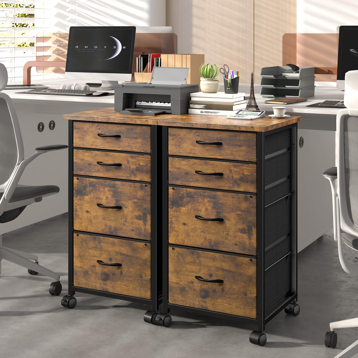 4 Drawer Rolling File Cabinet J45111