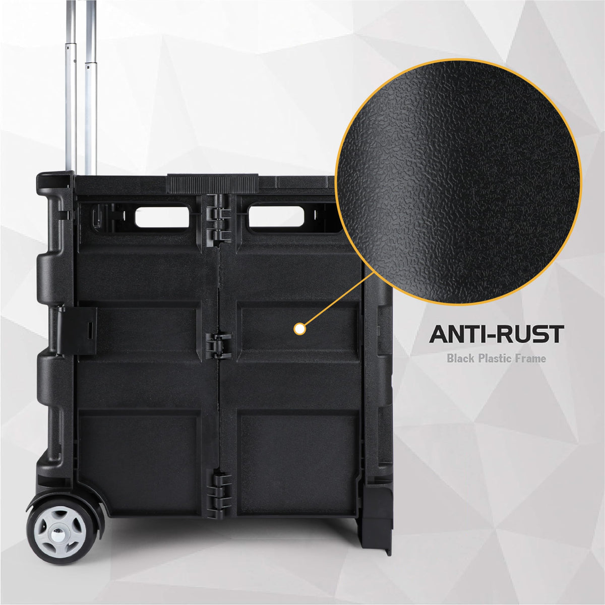 Portable Tools Carrier with Telescopic Handle, 80 Lb. Load Capacity, Black C653