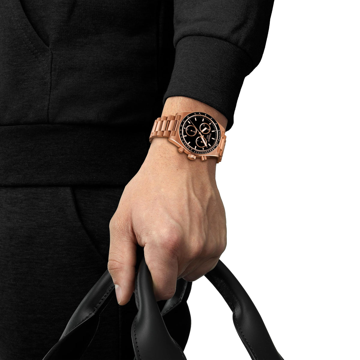 Black Dial 40mm Swiss Quartz Chronograph Watch I862041
