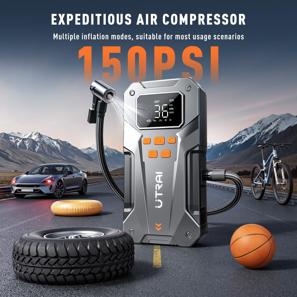 12V Jump Starter with Air Compressor Q3810